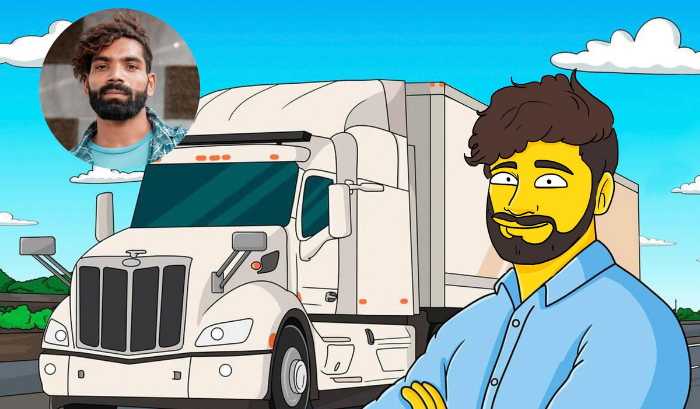 Gift Ideas For Truck Drivers - A Customized Cartoon Character Portrait