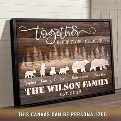 family names sign farmhouse wall art best gift for a family