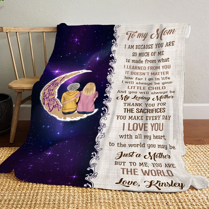 creative mother's day gifts Beautiful blanket with a warm quote on