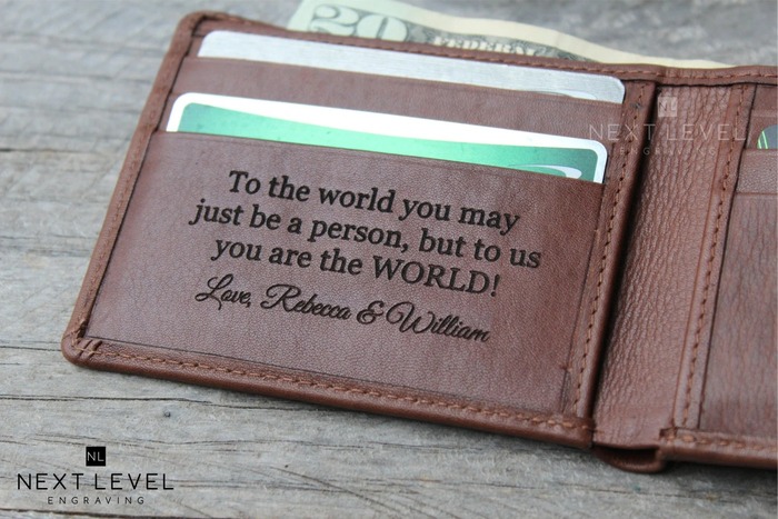 Christian Father'S Day Gifts - Engraved Leather Wallet