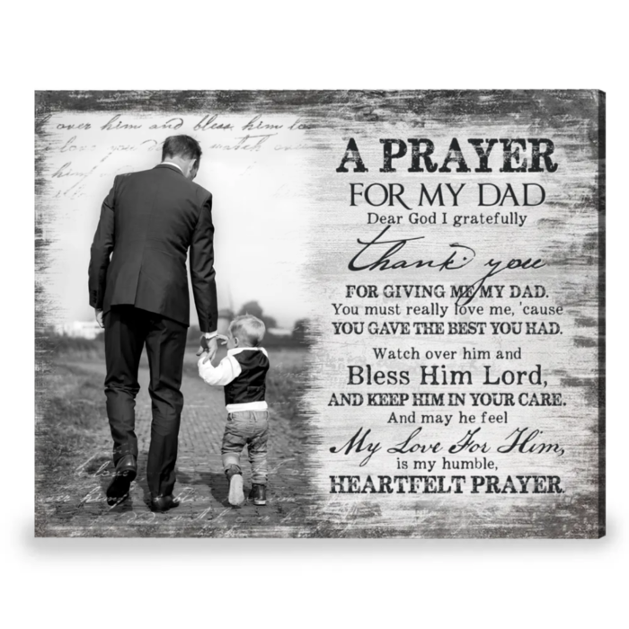 Father'S Day Gift For Church Members - &Quot;A Prayer For My Dad&Quot; Canvas Print