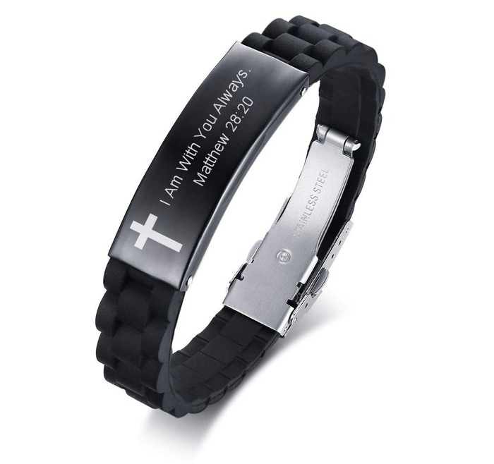 Christian Father'S Day Gifts - Stainless Steel Religious Quote Bracelet