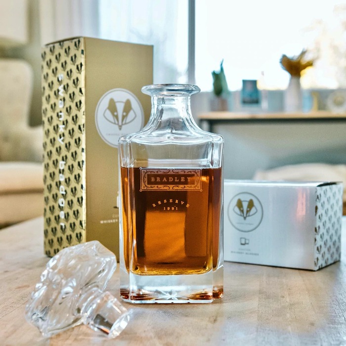 Father's Day gift for new dad - Engraved whiskey decanter