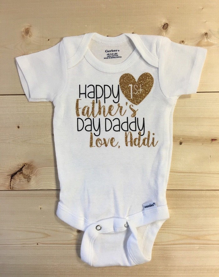 Father's Day gift for new dad - First Father’s Day Onesie 
