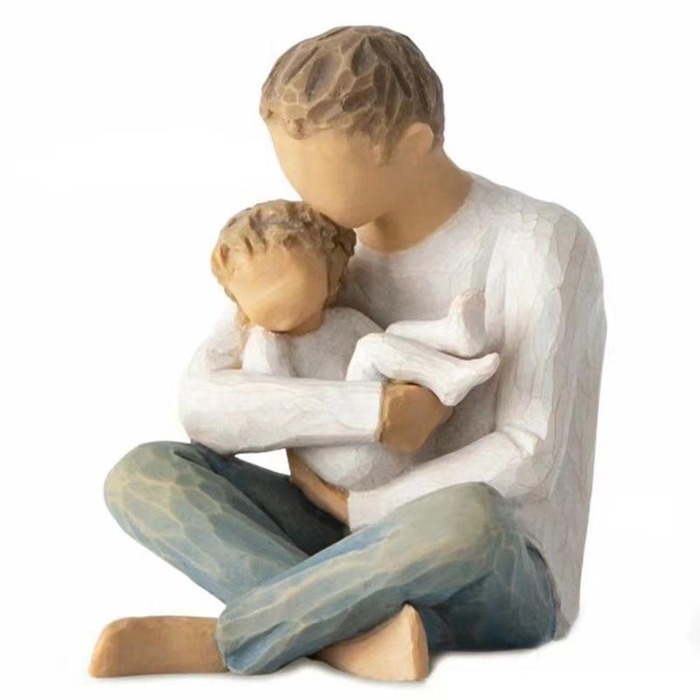 Father's Day gift for new dad - Dad and Child Figurine