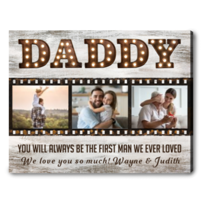 first father's day gift ideas personalized photo canvas print 01