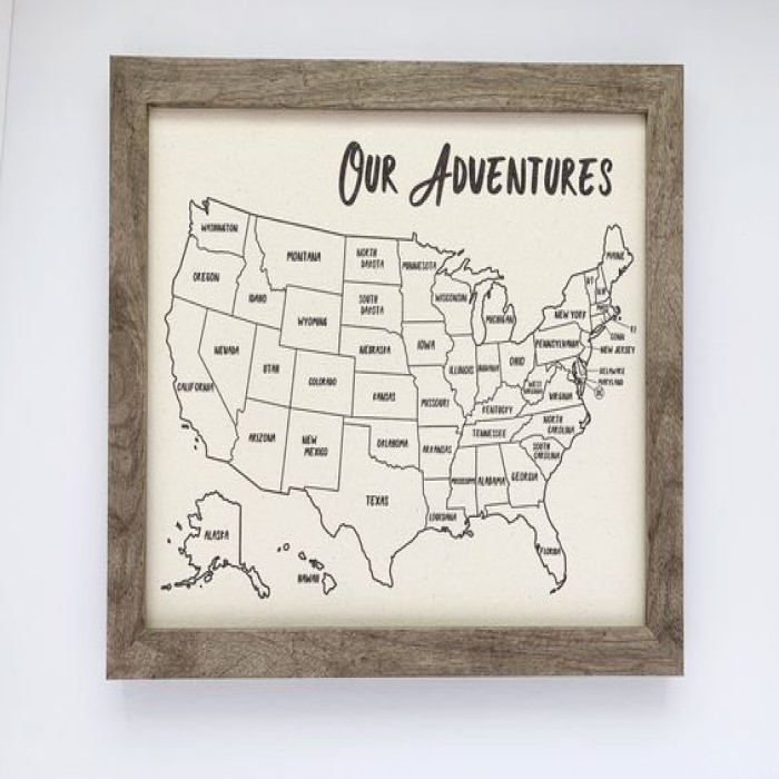 A Customized Map For Personalized Father'S Day Gifts