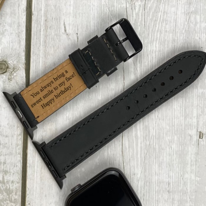 Personalized Father'S Day Gifts: Leather Apple Watch Band