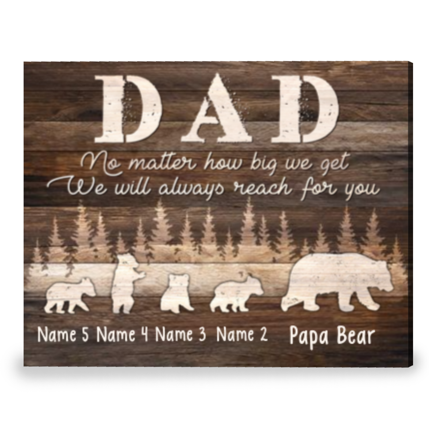 Papa Bear Gift Personalized Magnet for Dad Father or Grandpa Gifts