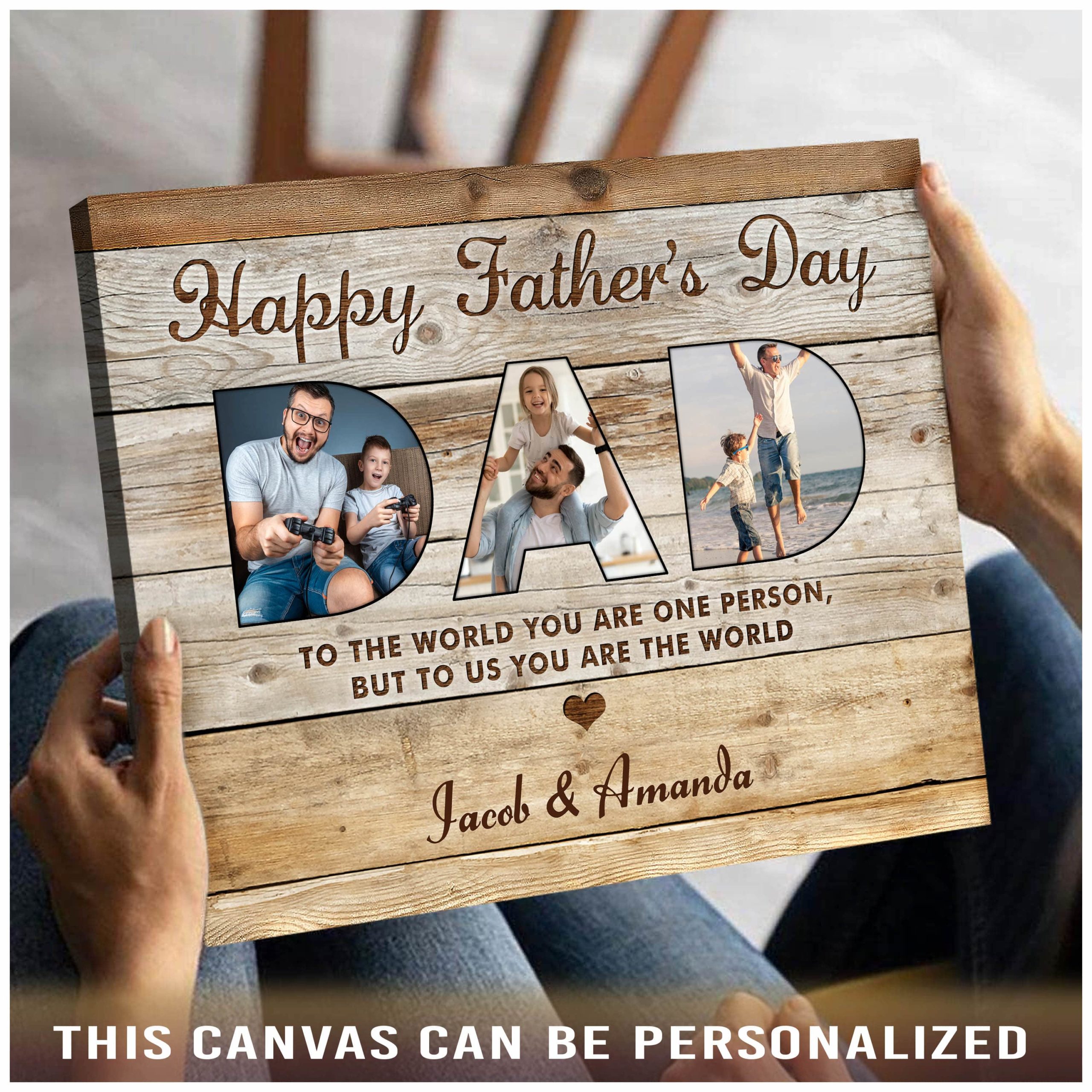 custom dad photo wall art happy father's day gift 03