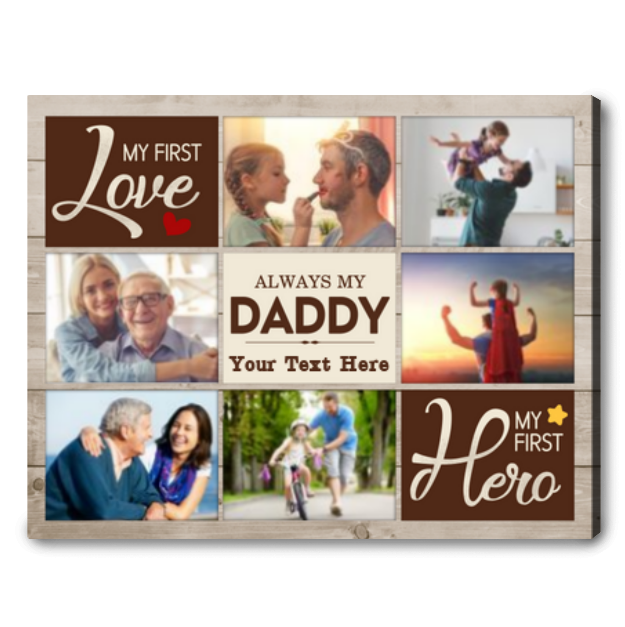 first father's day gift ideas customized dad photo canvas print 01