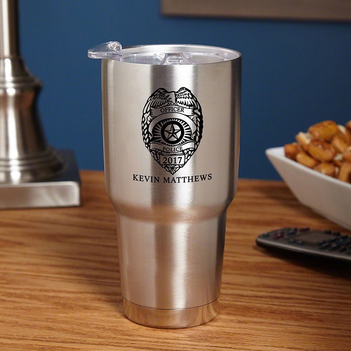 Travel Mug With Personalized Insulation - Police Officer Gifts For Him