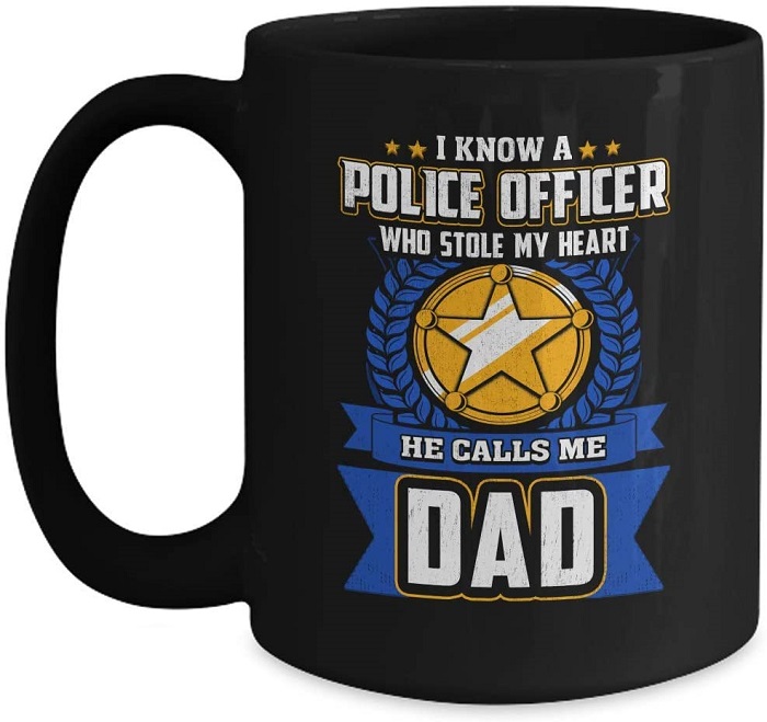 Mug Of A Police Officer'S Father - Police Officer Gifts For Him