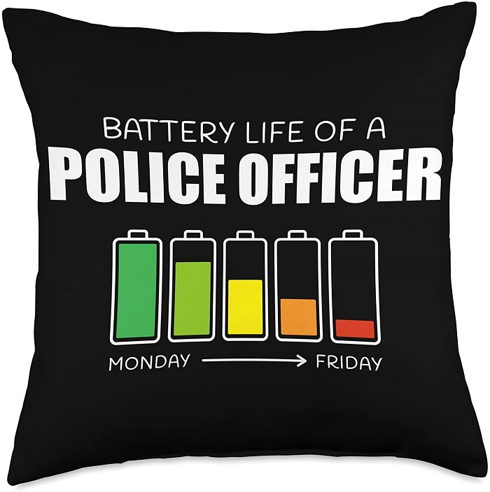 Gifts for a police academy graduate - Cotton Throw Pillows 