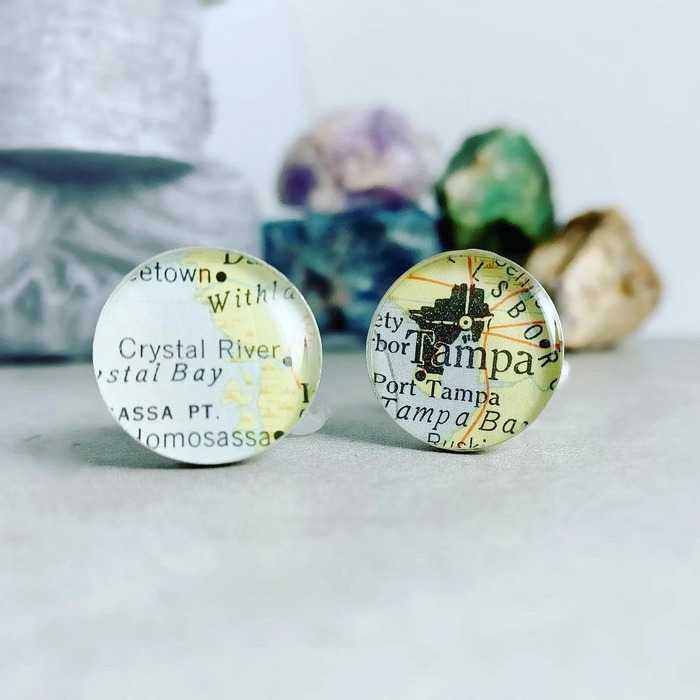 Father’s Day Gift For Boyfriend - Custom Map Cufflinks