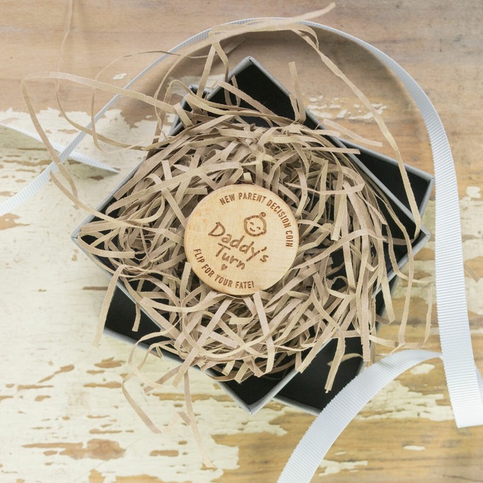 Fathers Day Gifts For Your Boyfriend - Wooden Decision Coin