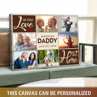 first father's day gift ideas customized dad photo canvas print 04