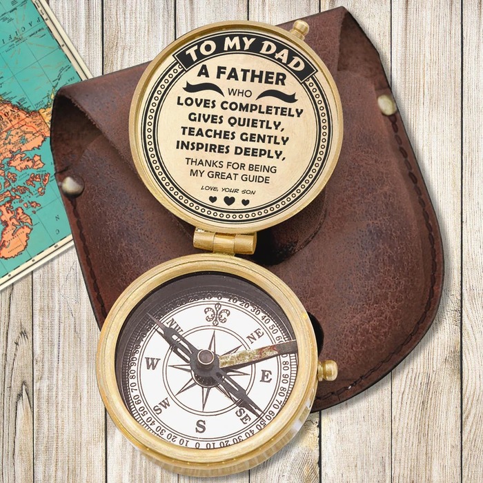 Father’s Day gift for grandpa - Grandpa Engraved Compass