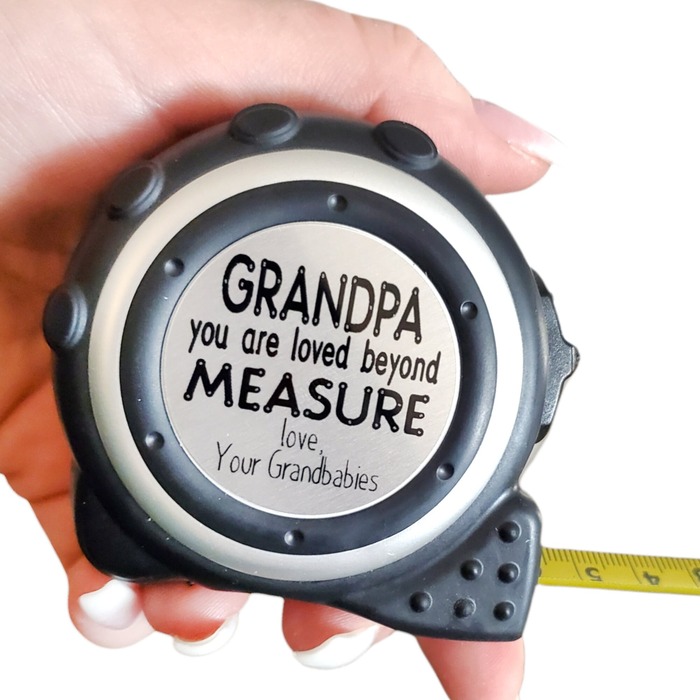 Personalized Tape Measure for Grandpa, Christmas Gift for Grandfather,  Custom Birthday Gift for Papa from Grandkids