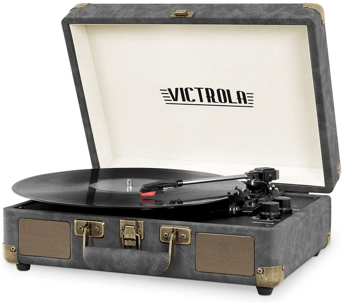 Father’s Day gifts for grandpa - Victrola Vintage 3-Speed Bluetooth Suitcase Record Player