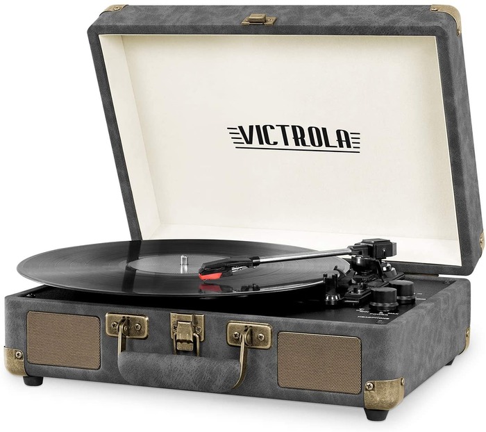 Father’s Day Gifts For Grandpa - Victrola Vintage 3-Speed Bluetooth Suitcase Record Player