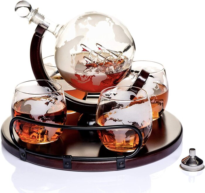 Father'S Day Gift Ideas For Stepdad - Whiskey Decanter Globe Set