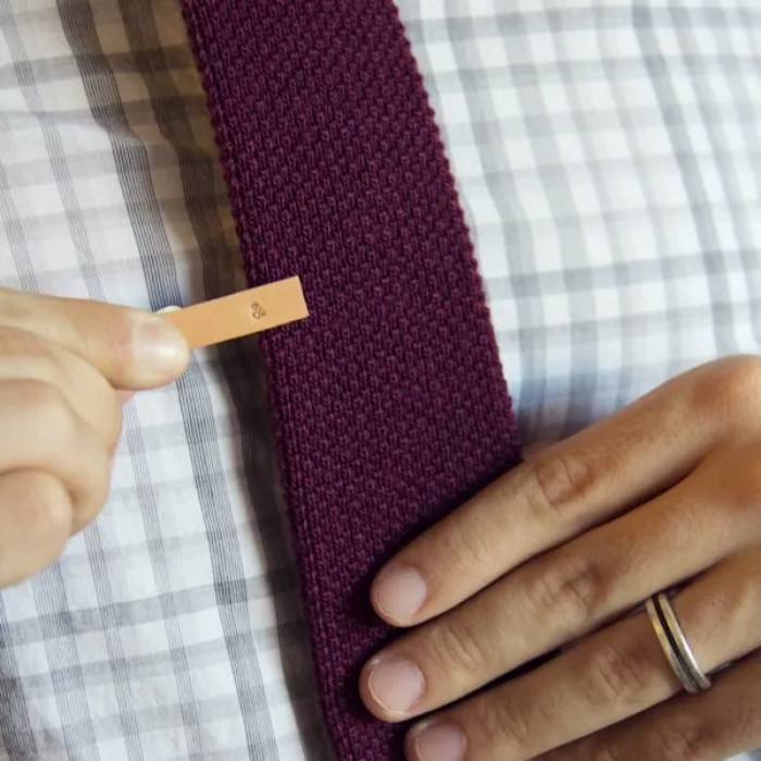 Leather Tie Clip - Homemade Gift For Dad.