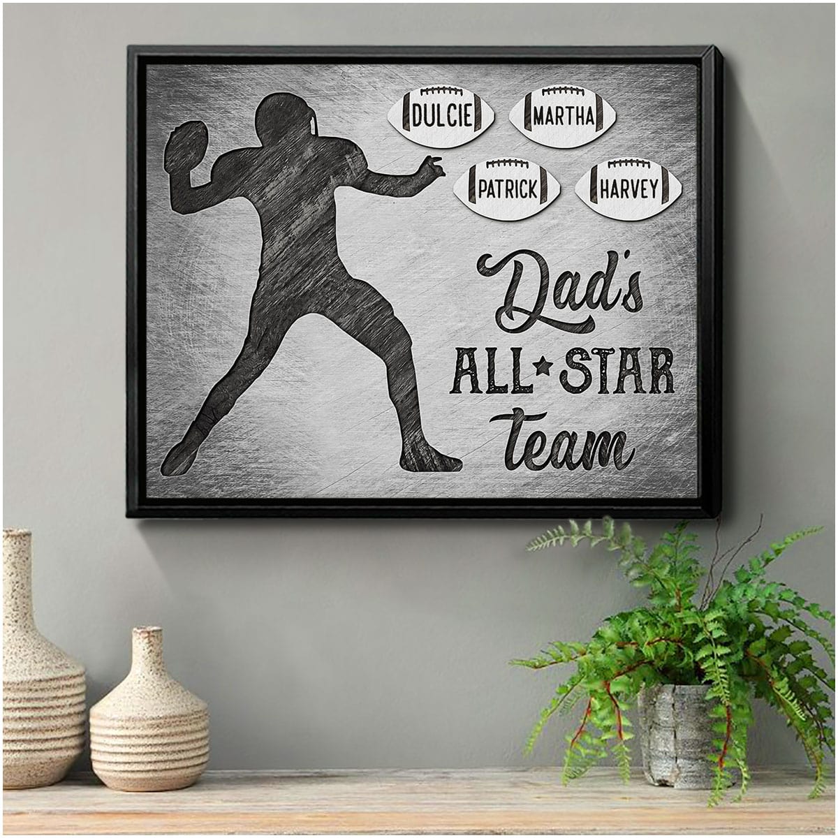 Personalised Fathers Day Gift for Dad Daddy I Love You More Than Football 