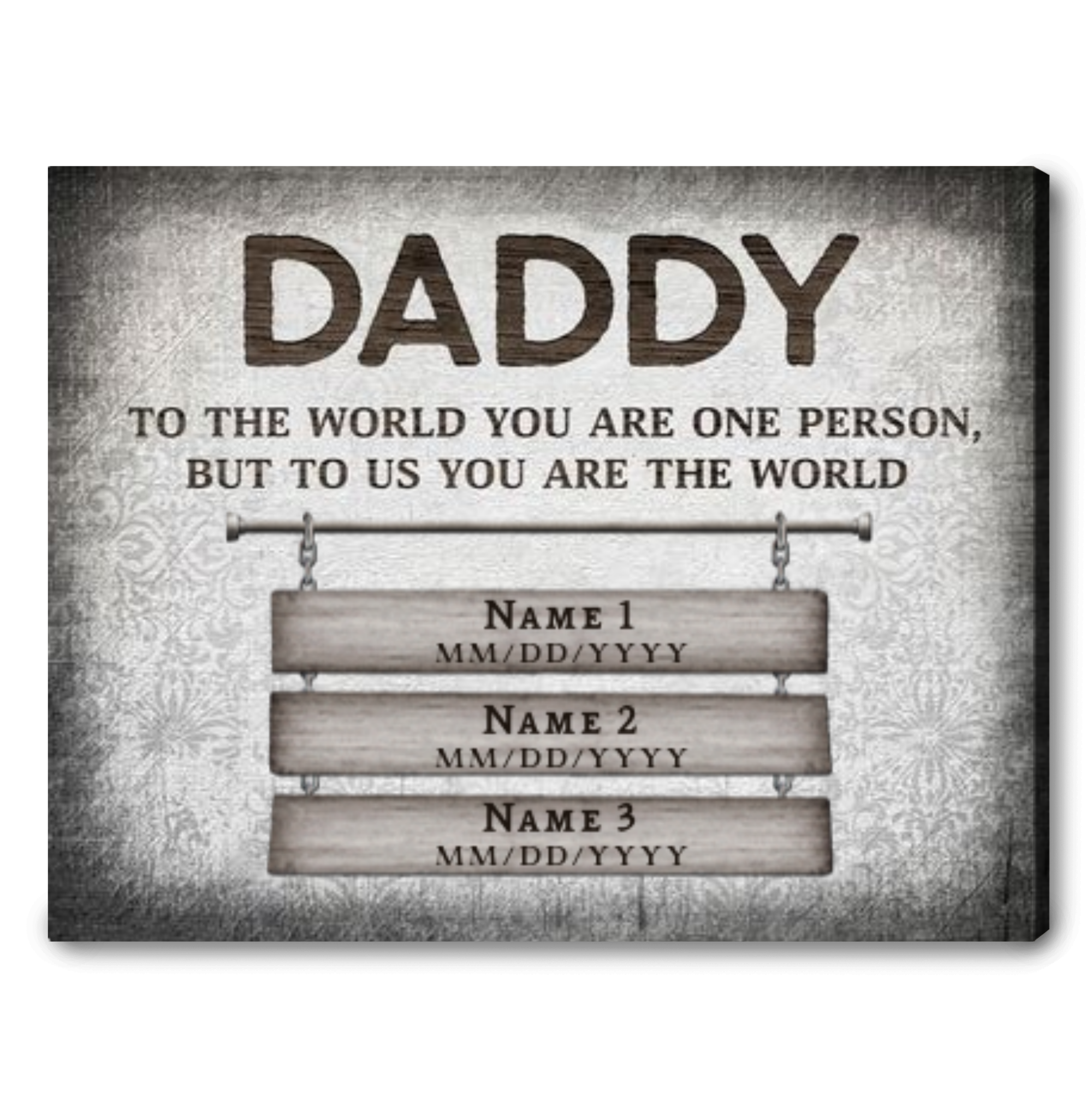 best fathers day gift customized name canvas wall art 01