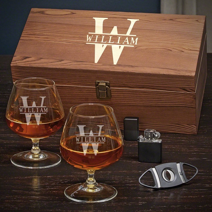 Birthday Gift For Boyfriend Who Has Everything - Custom Cognac Snifters!