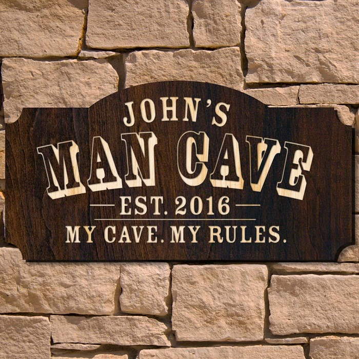 Customized Wooden Man Cave Sign