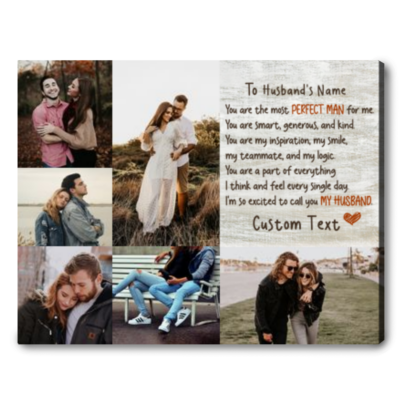 best wedding gifts for groom from bride personalized photo canvas print 01
