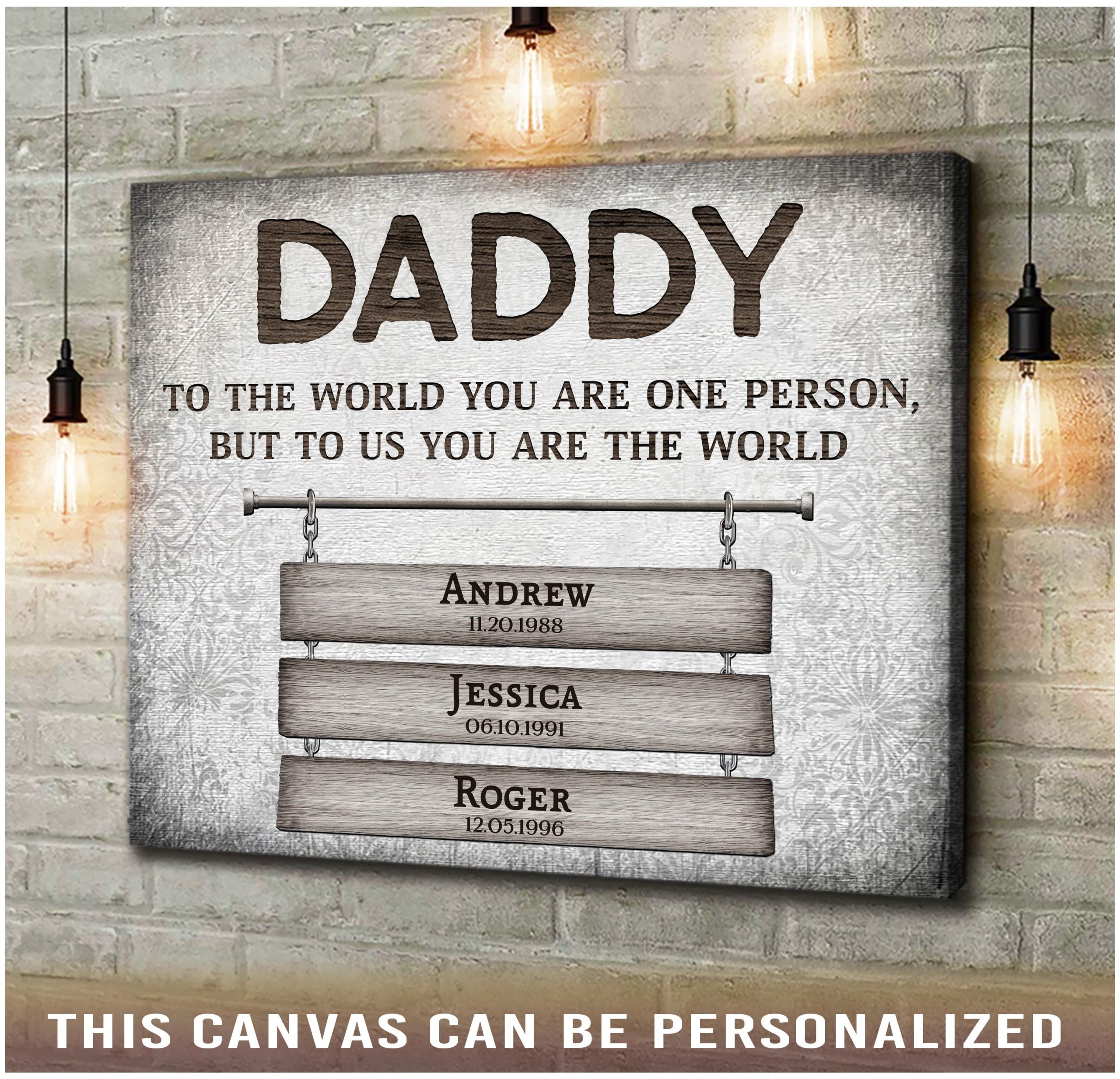 best fathers day gift customized name canvas wall art 04