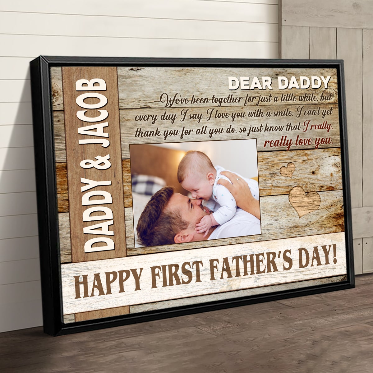 New Dad Gift Ideas 1st Father's Day Gift From Baby - Oh Canvas