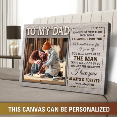great father's day gift custom dad photo canvas 04