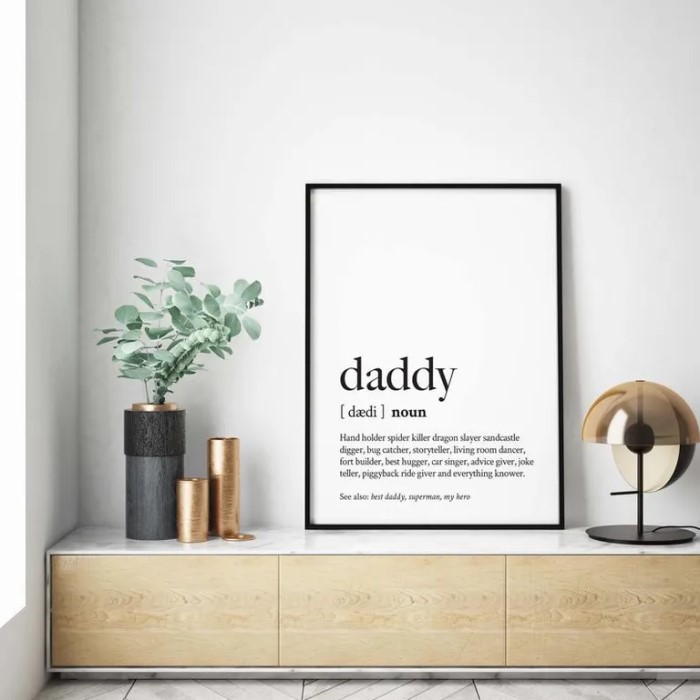 Framed Typography Print: Creative Last-Minute Dad Gifts