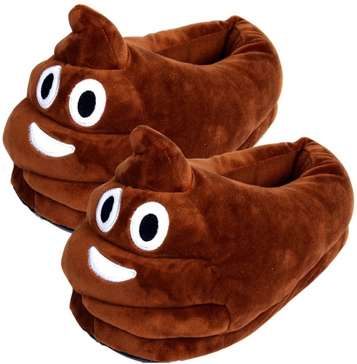 Father's Day Gag Gifts - Emoji Slippers With Poop!