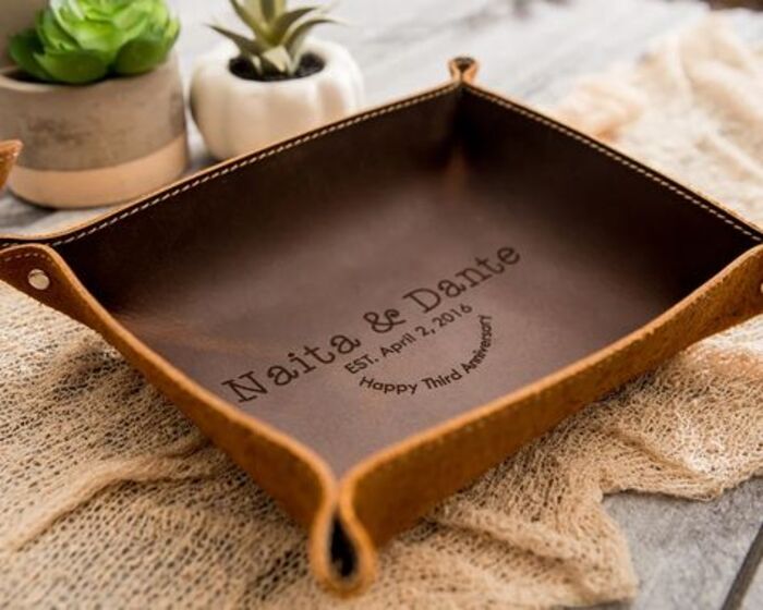 Leather Valet Tray: Unique Father'S Day Gifts 