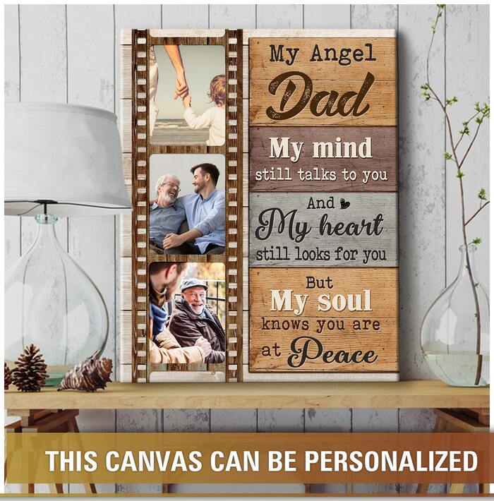 My angel dad canvas: good father's day gifts from son