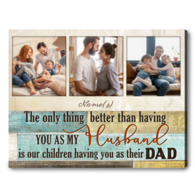 husband father's day gift gift for husband on fathers day custom canvas decor 01