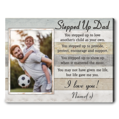 personalized gift for stepped up dad canvas wall art 01