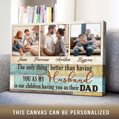 husband father's day gift gift for husband on fathers day custom canvas decor 03