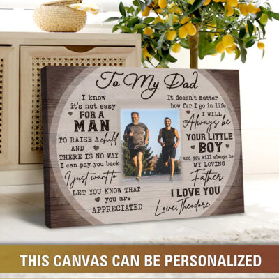 father's day gift from son personalized photo canvas wall art 04