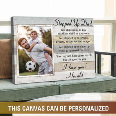 personalized gift for stepped up dad canvas wall art 04