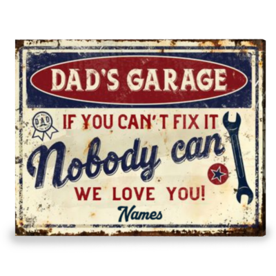 personalized gift for dad on father's day birthday gift for dad garage sign for dad