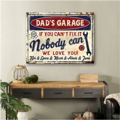 personalized gift for dad on father's day birthday gift for dad garage sign for dad