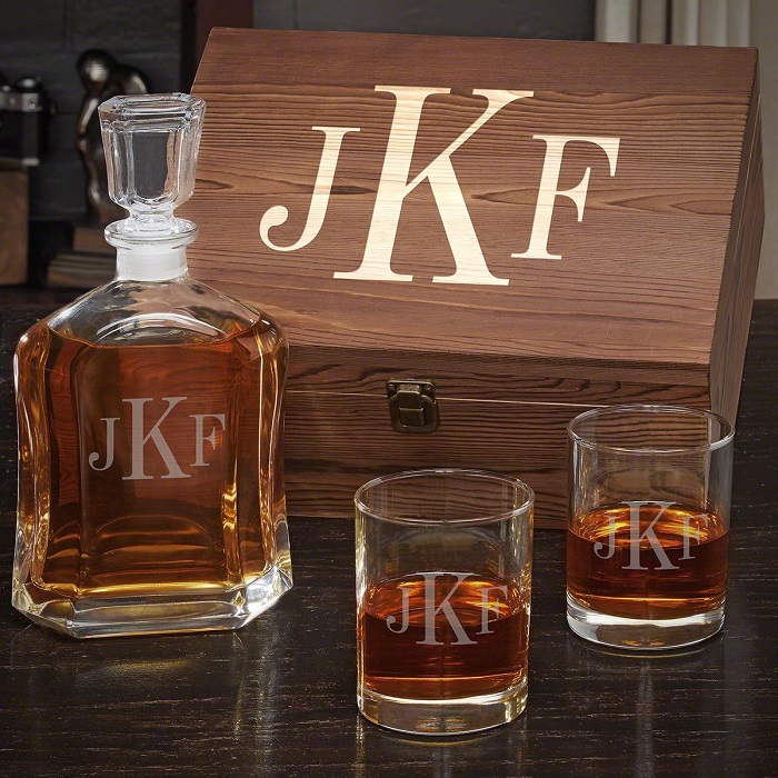 Sentimental Gifts For Dad From Son - Personalized Decanter Set