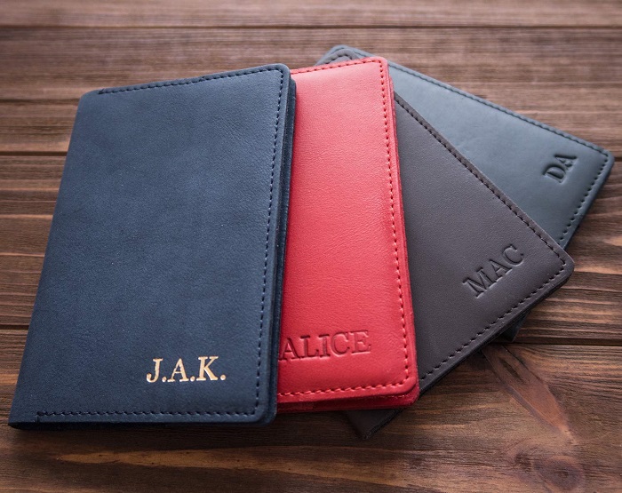 Personalized Leather Passport Holder