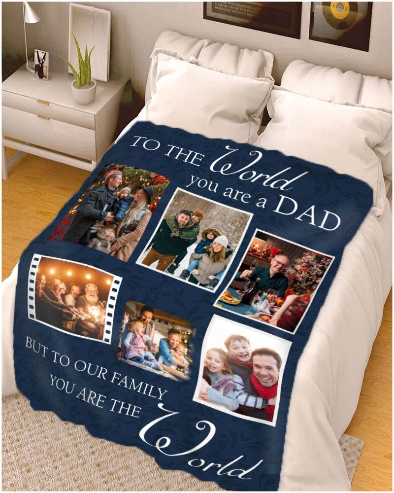 Photo Blanket: Custom Gifts For Dad
