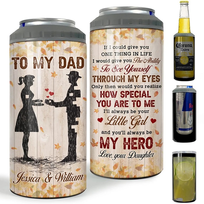 Personalized can cooler for dad